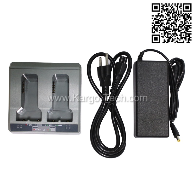 Dual Slot Universal Battery Charger with Power Adapter Replacement for Trimble R8-3 Model 3