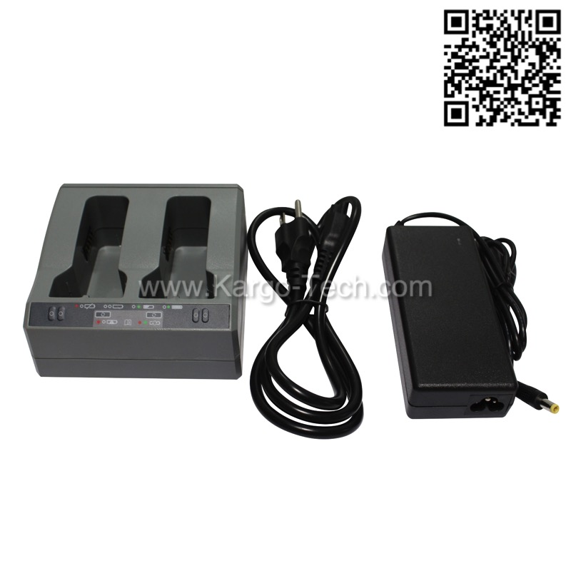 Dual Slot Universal Battery Charger with Power Adapter Replacement for Trimble SPS881